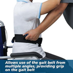 Gait Belt with Handles, Transfer Belt for Elderly, Patient Gait Belts, Transfer Belt Assist, Gait Belts for Seniors, Upgraded Using Rubber Handles (Blue)