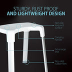 Better Living Smart 4 Shower Bench for Inside the Shower, Shower Stool for Shaving Legs & to Sit On, Rustproof Non-slip Stool with Durable Aluminum Legs, Waterproof Shower Bench, White
