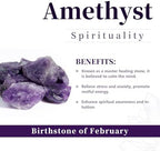 Rockcloud 1/2 Ib Natural Amethyst Irregular Rough Stones Raw Crystal Rock for Wicca, Reiki and Energy Healing Crystal Home Decoration