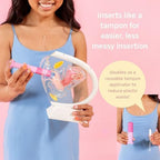 Pixie Cup - 100% Medical-Grade Silicone - Softest Reusable Period Disc - Inserts and Removes Like a Tampon - Capacity of 5 and 7 Tampons (Disc + Applicator Bundle)