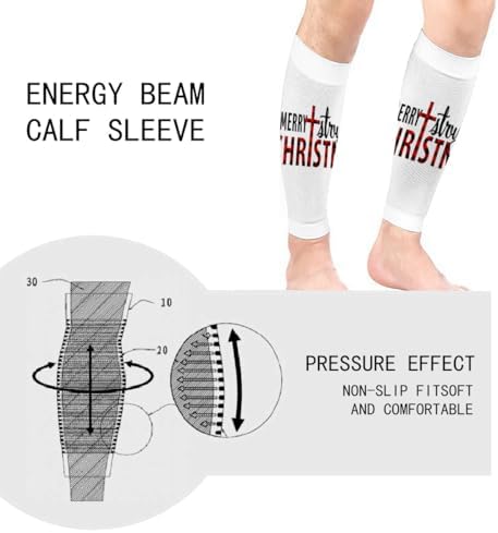 Merry Christmas Cross Men Women Calf Compression Sleeve for Unisex Sports Support Running Basketball Football Leg Sleeves Protection Cycling