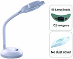 Elitzia Led Cold Light Magnifying Lamp 5 Times Magnification Compact Desktop Beauty Lamp for Facial Care Tattoo Or Reading ETH3009(White 96 Lamp Beads D2)