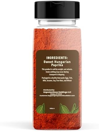 Unpretentious Sweet Hungarian Paprika, 2 Cups, Sweet & Savory, Fine Powder, Dry Rubs & Garnishes (8 Ounce)