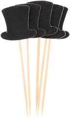 20pcs Paper Top Hats Cake Topper Cupcake Picks for Cake Decor Birthday Party Supplies