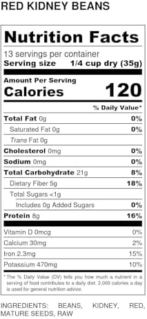 Dark Red Kidney Beans, Non-GMO, High in Fiber and Protein, Bulk, 50 lb