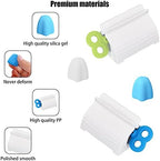 Self-Closing Toothpaste Caps,Tooth Paste Squeezer Topper,Silicone Dentifrice Tube Leak Proof Cover,Family Multipurpose Rolling Dispenser Holder,No Waste,No Mess,Adults/Kids Bathroom Gadget(4pcs+2pcs)