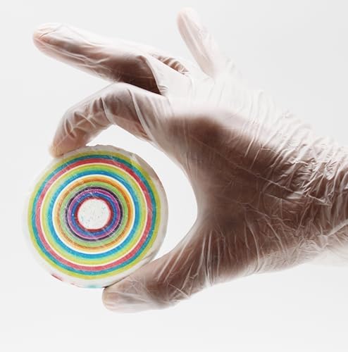 3 INCH LARGE Psychedelic Jawbreaker Candy BIG White Speckled Jawbreaker - Hard As A Rock