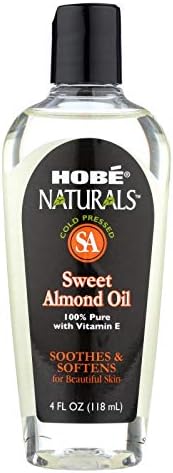 Hobe Labs Hobe Naturals Sweet Almond Oil - 4 fl oz - 100% Pure with Vitamin E