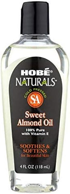 Hobe Labs Hobe Naturals Sweet Almond Oil - 4 fl oz - 100% Pure with Vitamin E