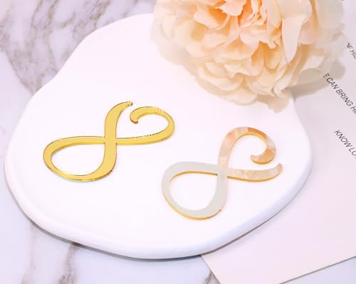 Shapenty Acrylic 0-9 Number Cake Toppers Picks for Birthday Wedding Anniversary Christmas Cake Decoration Party Supplies (Gold, 10)