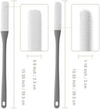 2-Pack Toe Cleaning Brush with Long Handle – Foot Scrubber & Exfoliating Anti-Itch Brush for Seniors, Pregnant Women, Men & Women (Grey)