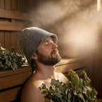 2 Grey Sauna Hats -100% Organic Wool Felt Hats for Russian Banya - Protect Your Head from Heat - English Sauna eBook Guide Included