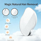 2PCS Crystal Hair Eraser for Women Reusable Hair Remover Stone, Painless Crystal Hair Remover for Women and Men, Magic Painless Exfoliation Hair Removal Tool (Black and White)