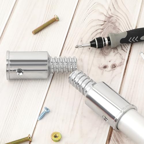 Universal Threaded Tip Replacement,Ultra Threaded Tip Repair Kit Metal Threaded Handle Tips for 0.8"/1" Wood or Metal Poles Handle Extension Pole Adapter for Mop,Broom,Household Cleaning Tools - 4 Set