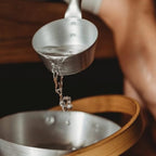 Rento Aluminum/Bamboo Silver Sauna Pail