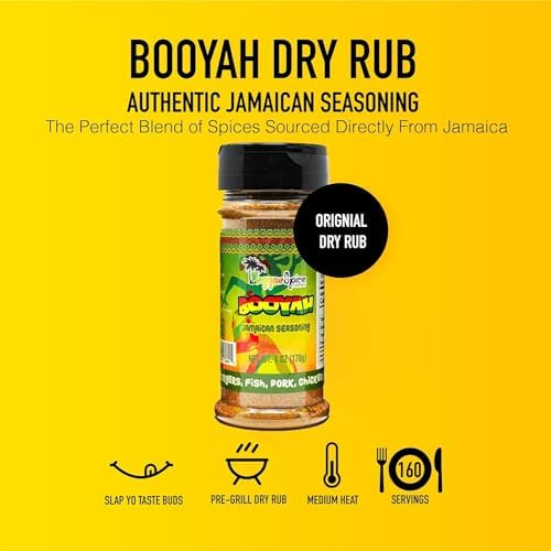 Reggae Spice Booyah Jamaican Jerk Seasoning | Authentic Caribbean Dry Rub Powder Mix for Cooking Meats, Chicken, Beef, Pork, Seafood, Vegetables, and More | Gluten Free, Vegan, and Keto Friendly