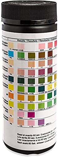 One Step Pet Urine Testing Strips, 100 x 10 Parameter Urinalysis Tests for Dogs, Cats, Vets, Accurate Testing for Veterinarians, Detects UTI, Diabetes, Bladder, Kidney, Liver, SG, pH, Glucose