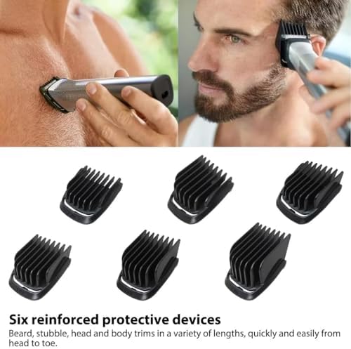 Trimmer Replacement 16mm/12mm/9mm/4mm T Blade Haircut Guide Comb Guard Set Fit for Phi lips norelc 41mm Extra Wide T Blade