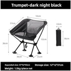 Folding Lounge Chair Outdoor Camping Fishing Camping Sturdy Portable Detachable Leisure Fishing Chair Outdoor Furniture(Frog feet Black)