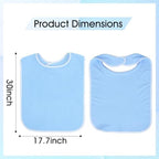 10 Pack Premium Adult Bib, Clothing Protectors for Adults 9.06 X 6.3 Inch Washable Adult Bibs for Seniors Adjustable Unisex Adults Bib Soft Waterproof Bibs for Elderly Seniors and Disabled