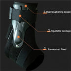 1PC Ankle Support Strap Brace Bandage Foot Guard Protector Adjustable Sprain Orthosis Stabilizer Plantar Fasciitis Wrap(Black,Large)