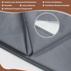 LXIANGN Professional Waterproof Massage Sheets Bed Table Cover with Face Hole,Oilproof Reusable Spa Treatment Sheet for Massage Tables,Machine Washable (Grey, 75 x 31.5 Inches)