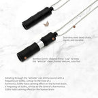 528 Hz Meditation Necklace Breathing Frequency Sound Healing Device by Adjusting The Breathing for Anxiety & Stress Relief Mindfulness (Black)
