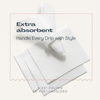 200 Linen-Feel Dessert And Beverage Napkins - Disposable Cloth-Like Cocktail Paper Napkins, Made In USA - Soft and Absorbent For Bar, Restaurant, Café, Wedding, Parties (200-Pack)
