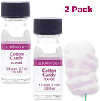 LorAnn Oils Super Strength Flavoring - Used For Candy Making, Flavoring, Baking, Hard Candy, & Flavor Oils - Bold, Natural Flavors 4X Stronger Than Extracts - Cotton Candy, Pack of 2, 0.125 fl oz