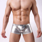 Mendove Mens Liquid Metallic Hot Body Boxer Swimsuit Waterproof