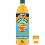 Robinsons Double Strength Orange No Added Sugar Fruit Squash 1000ml (Pack of 2)
