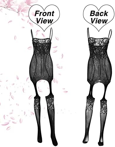 10 Pieces Women's Fishnet Lingerie Bright Body Stocking Bodysuits Lingerie Fishnet Dress for Women