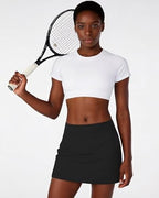 Tennis Skirts for Women with Shorts, High Waisted Golf Skort Stretchy Athletic Skirts for Running Workout Gym