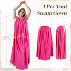 Suhine Yoni Steam Gown Robe Sauna Cloak Sauna Steam Kit for Bath Home Spa, Hair Salon