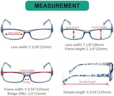 Eyekepper 6-pack Ladies Reading Glasses Stylish Women Readers - Blue +0.50
