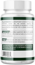 Probase Nutrition Phosphatidylserine 300mg Supplement Brain Health and Memory Support Non-GMO Gluten Free 120 Capsules Phosphatidyl Serine Complex