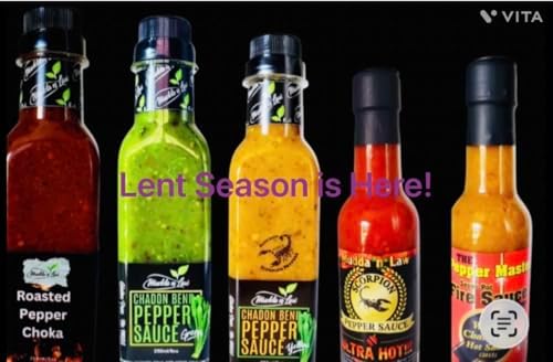 Mudda n' Law Extreme Heat Pepper Sauce (2-Pack) – Authentic Trinidad Scorpion & Carolina Reaper Blend, Caribbean Super Hot Fusion – All Natural & Gluten-Free (5 oz)