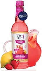 Jordan's Skinny Mixes Sugar Free Syrup, Strawberry Lemonade, Fruit Flavored Water Enhancer, Drink Mix Iced Tea, Lemonade, Drinks, Low Calorie Water Flavoring, Dairy & Gluten Free, Kosher, 25.4 Fl Oz, 2 Pack