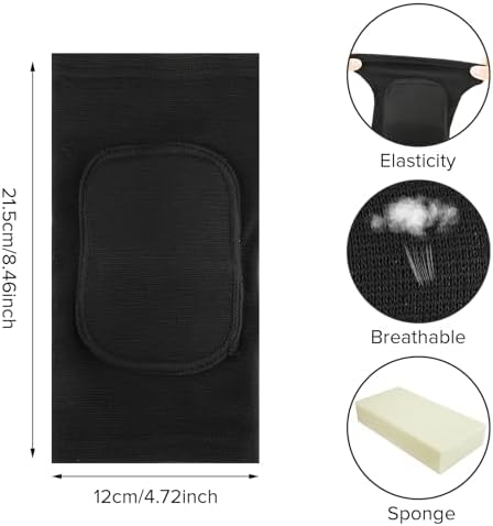 Sibba Compression Elbow Pads Arm Brace Support Fitness Arm Knee Protector Volleyball Basketball Breathable Elbow Wraps for Kids, Men and Women (Full Black, S)