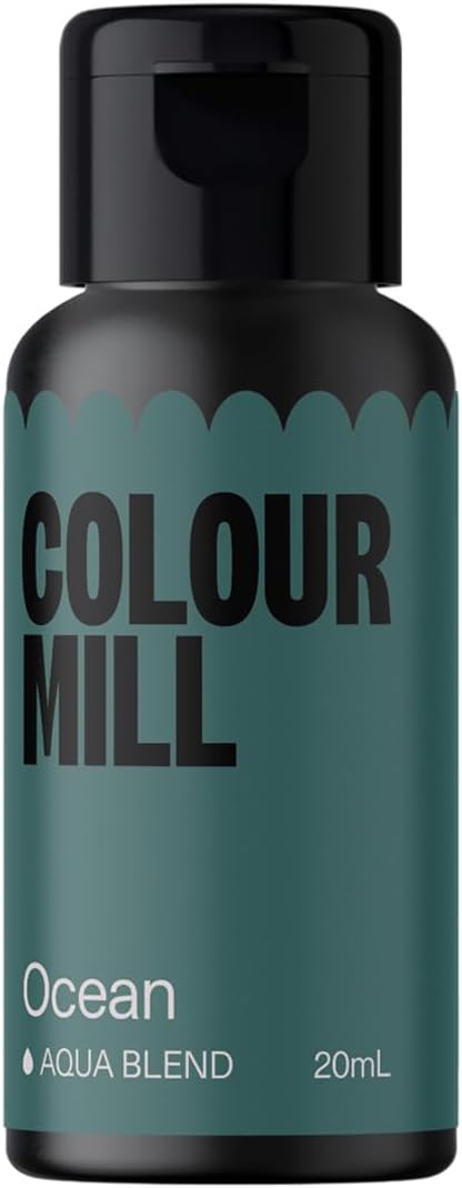 Colour Mill Aqua Blend Water-Based Food Coloring, 20 Milliliters Ocean
