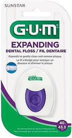 Expanding Dental Floss - Waxed Woven Floss - Effective Plaque Removal for Tight Teeth - Unflavored