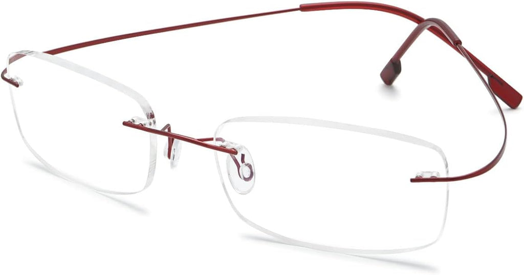 KOOSUFA Rimless Alloy Reading Glasses – Hingeless Super Lightweight Readers for Men and Women
