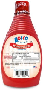 Bosco Strawberry Syrup, 22oz | Kosher for Passover | No High Fructose Corn Syrup | Great Breakfast and Dessert Topping