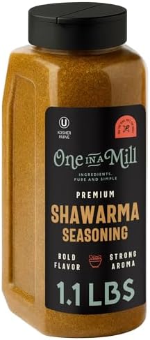 ONE IN A MILL Premium Shawarma Seasoning Blend | Authentic Middle Eastern Spice Mix | Hand-Selected Spices & Freshness | All-Natural, Preservative-Free | Kosher Certified 17.63-ounce Jar