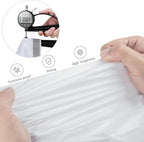 18 Gallon 100 Count Compactor Kitchen Trash Bags Heavy Duty Reinforced Drawstring 1.2 Mil THICK Fits 18 Gallon Compatible with Kitchenaid, Whirpool, GE 15 Inch Compactors Leak Resistant