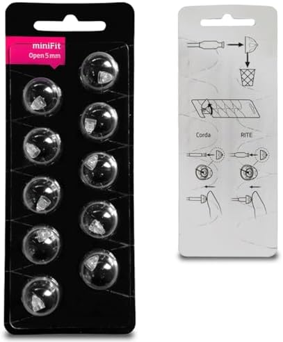 MiniFit Open Domes 5mm,6mm,8mm,10mm Ear Tips for Oticon Hearing Aids with Hearing Aid Supplies Cleaning Kits (5MM)