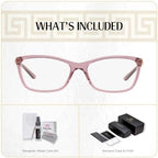 Versace VE3186 Cateye Eyeglasses For Women+BUNDLE with ACCESSORY EYEWEAR KIT