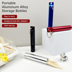 4PCS Metal Portable Toothpick Holder Box – Waterproof Pocket Container with Keychain for Travel, Camping, and Outdoor Use
