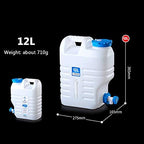 Outdoor Water Bucket Household Water Storage Bucket, PE Food Grade Pure Drinking Water Bucket with Faucet, Vehicle-Mounted Plastic Water Storage Tank,12L