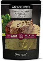Atkins & Potts Gluten Free Finishing Sauce Brandy & Three Peppercorn 350g